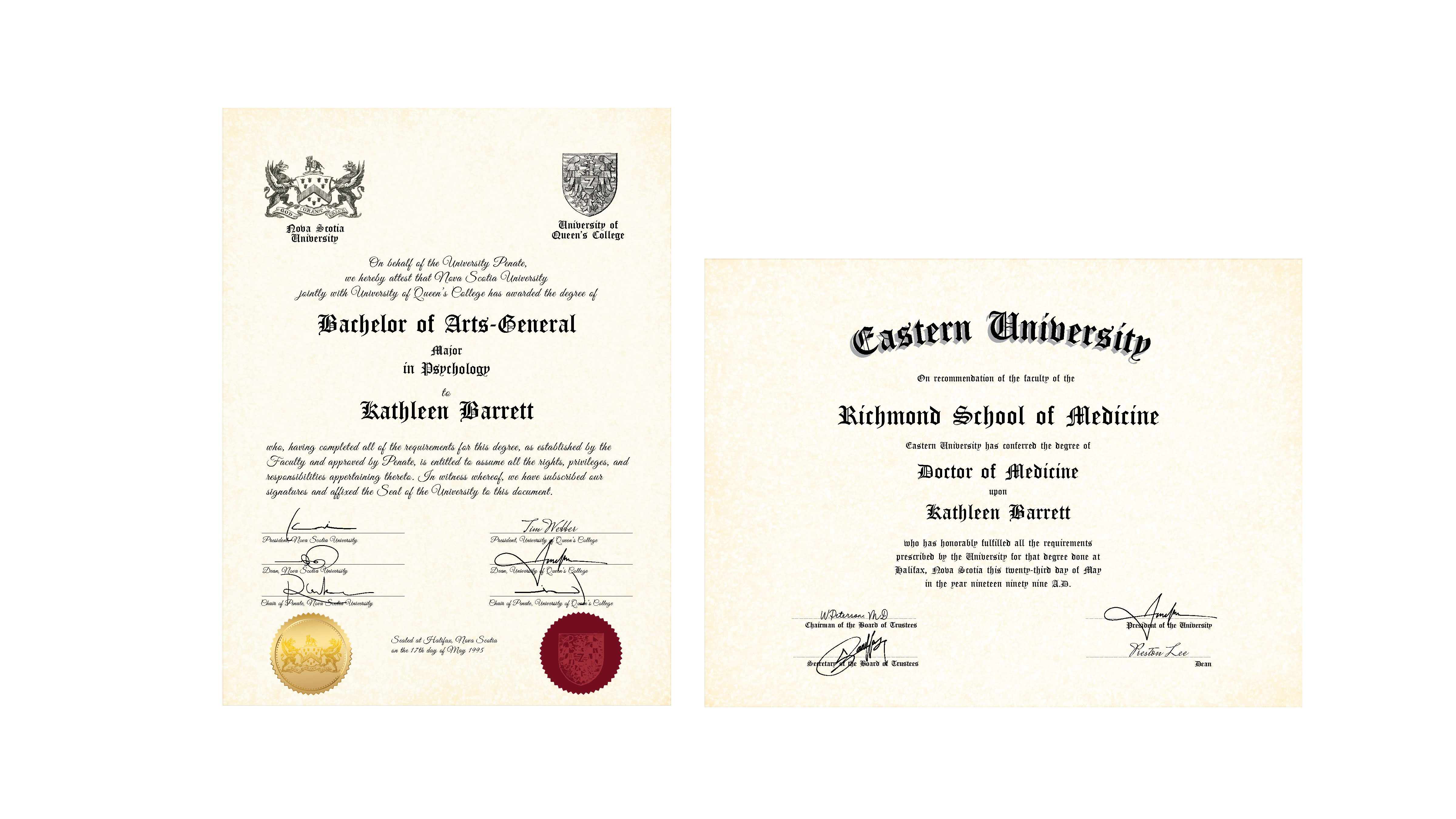 Doctor's Diplomas
