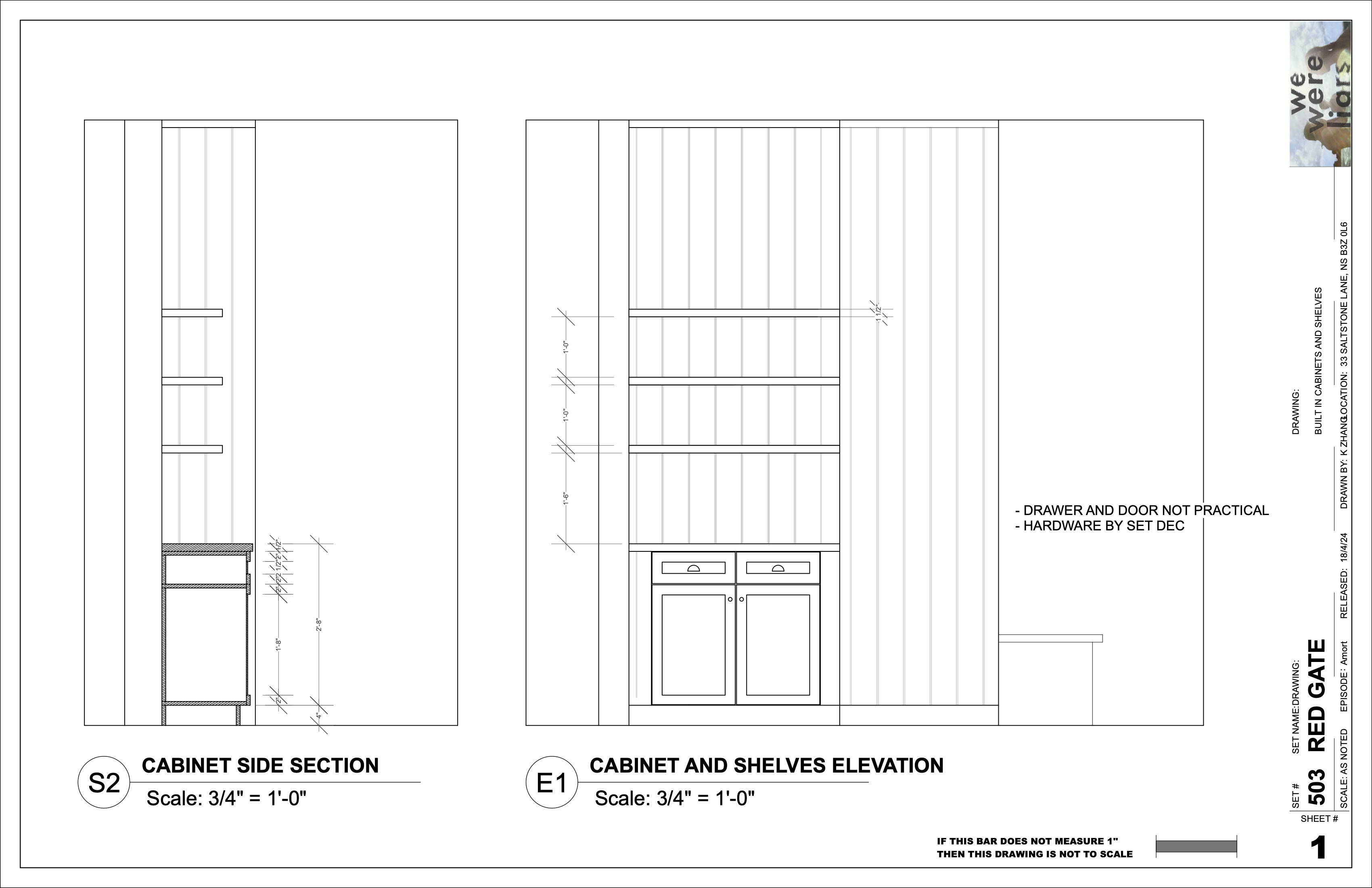 Red Gate Built-in Cabinets